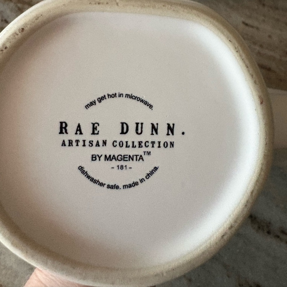 Rae Dunn Cream Mug with 'Made With Love' Charm - Picture 2 of 3